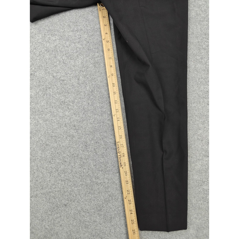 Theory Pants Womens 6 Black Wool Twill Slim Lined Dress Career Testra Sevona - Picture 7 of 10